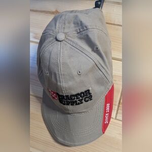 Tractor Supply Co Hat Cap TSC Adjustable Strapback Thick Brim Tan